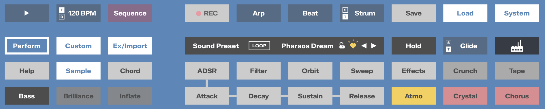 the four button rows