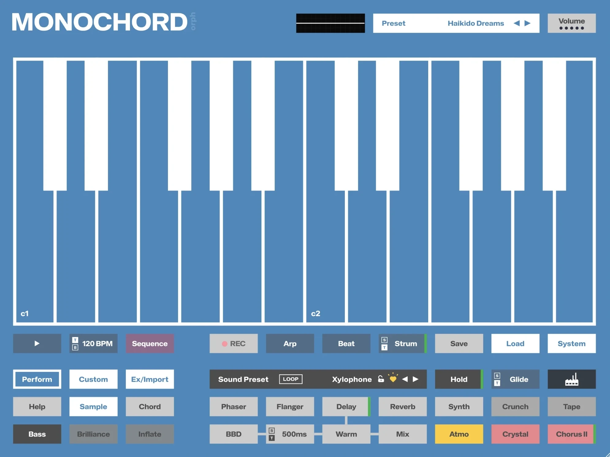MONOCHORD – Perform Keys