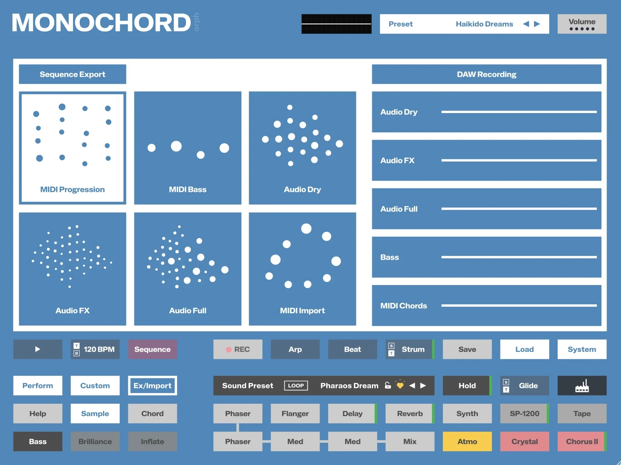 MONOCHORD – Sequence Export